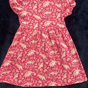 Mini Boden Pink Dinosaur Print Dress